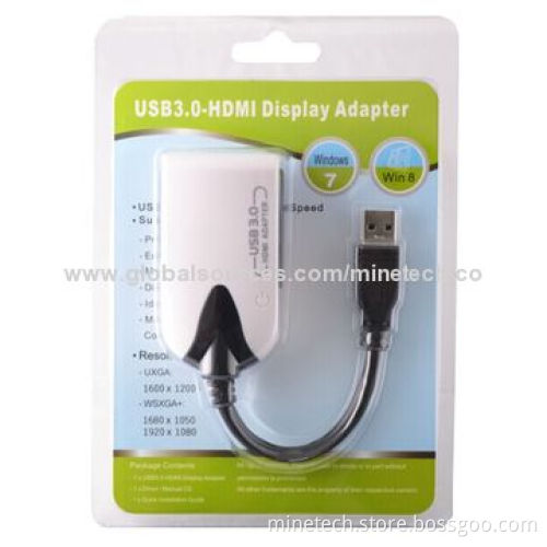 USB to HDMI adapter, supports full HD 1080p